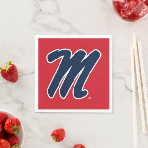 University of Mississippi   Script M Napkin