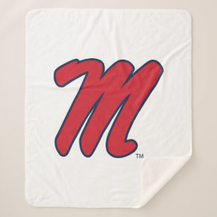 University of Mississippi Script M Sherpa Blanket