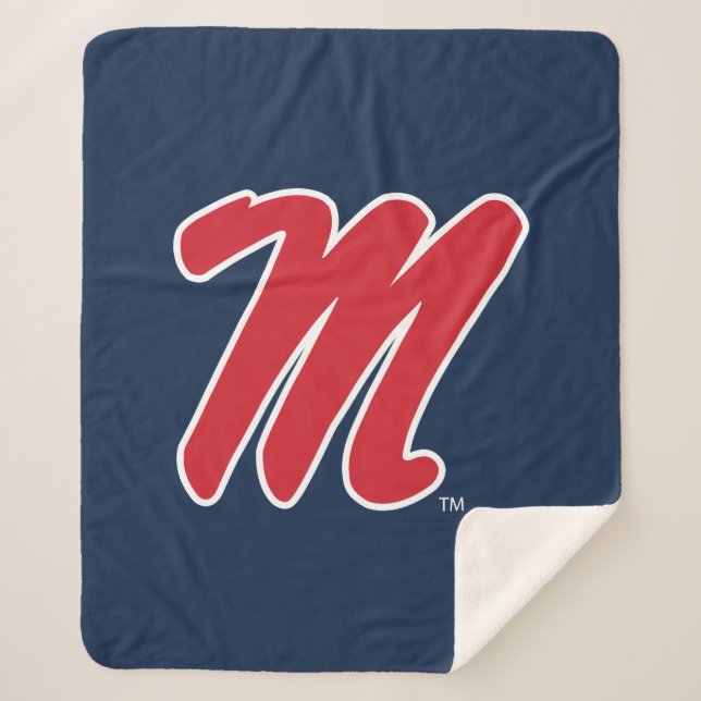 University of Mississippi | Script M Sherpa Blanket (Front)