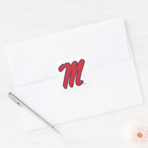University of Mississippi   Script M Square Sticker