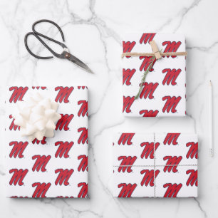 University of Mississippi   Script M Wrapping Paper Sheet