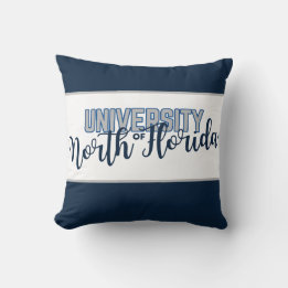 University of North Florida - UNF Script Navy Blue Cushion