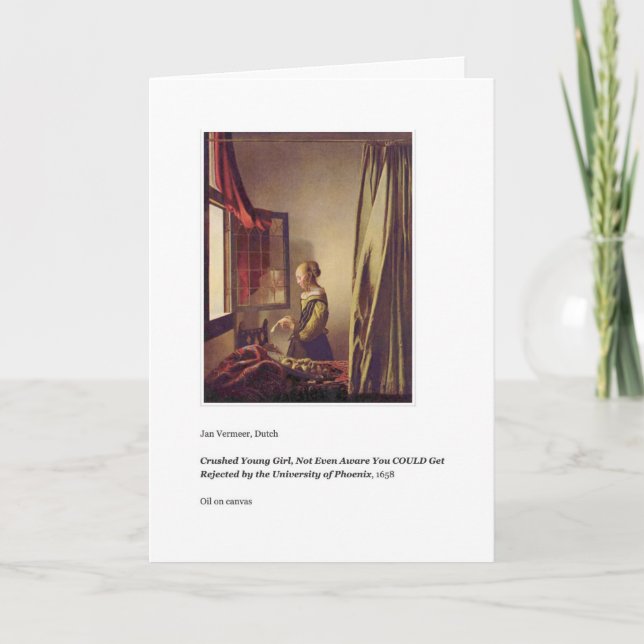 UNIVERSITY OF PHOENIX GRADUATION CARD (Front)