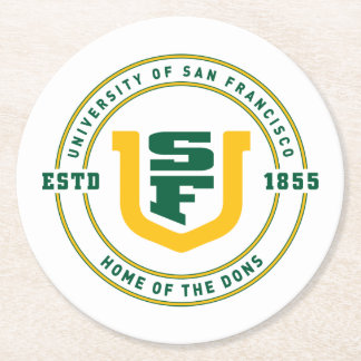 University of San Francisco Round Paper Coaster