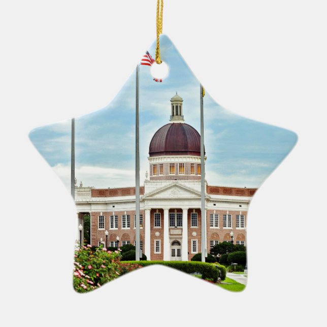 University of Southern Mississippi Ceramic Tree Decoration (Front)