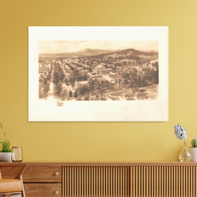 University of Virginia (1907) Canvas Print (Insitu(LivingRoom))