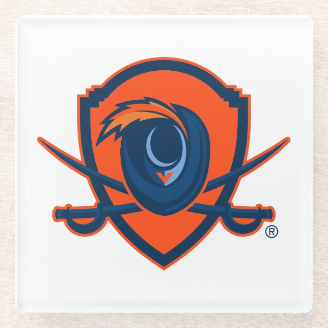 University of Virginia | Cavalier Shield Glass Coaster (Front)