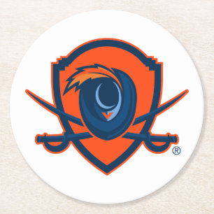 University of Virginia Cavalier Shield Round Paper Coaster