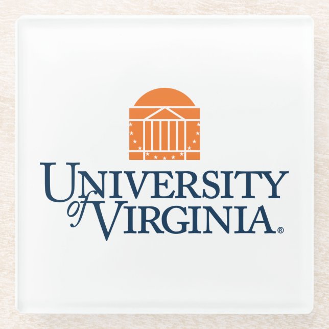 University of Virginia Glass Coaster (Front)