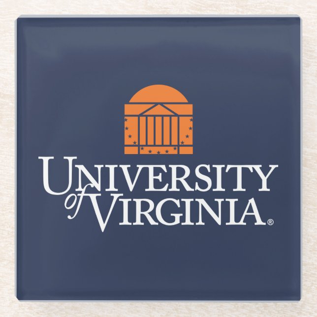 University of Virginia Glass Coaster (Front)