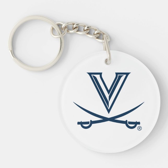 University of Virginia Sabre Key Ring (Front)