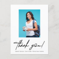 University Photo Graduation Announcement Thank you