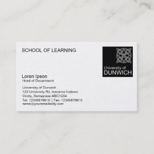 University Style - Black (Platinum) Business Card