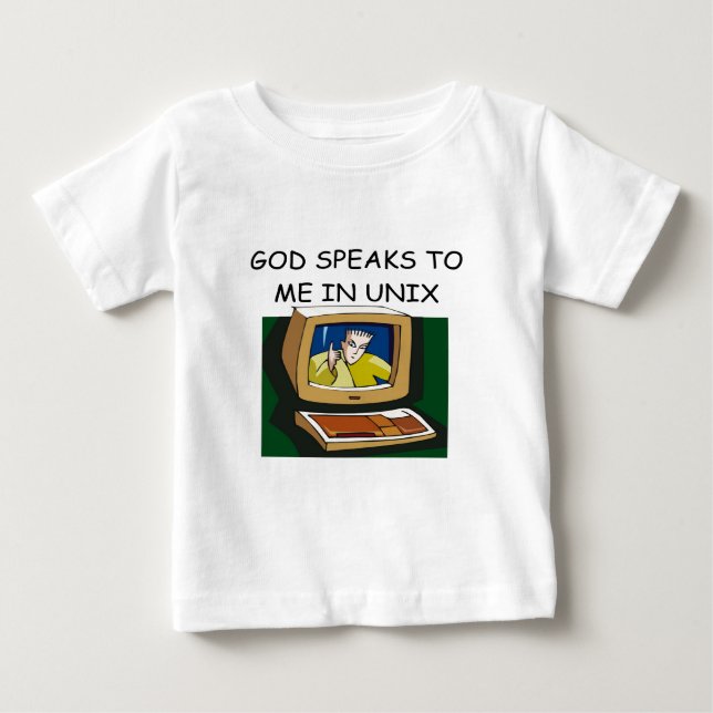 unix computer geek baby T-Shirt (Front)
