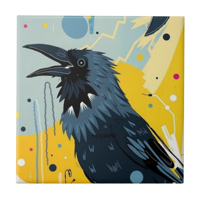 Unkempt Crow (mirror B)  Tile (Front)