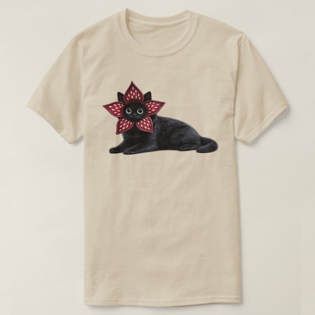 Unknown Monster Black Cat | Dark Fantasy Cat Art | T-Shirt (Design Front)