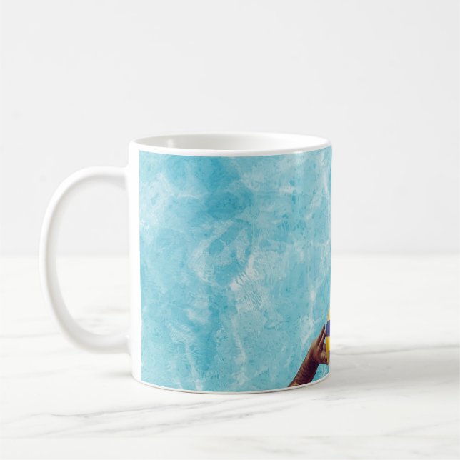 Unknown person playing beach volleyball coffee mug (Left)