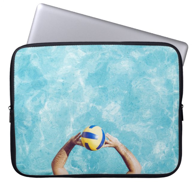 Unknown person playing beach volleyball laptop sleeve (Front)