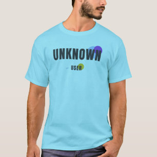UNKNOWN USER Modern Tech Aesthetic Graphic Desig T-Shirt