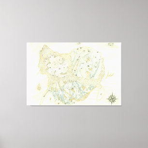 Unlabeled Map of Trino Canvas Print