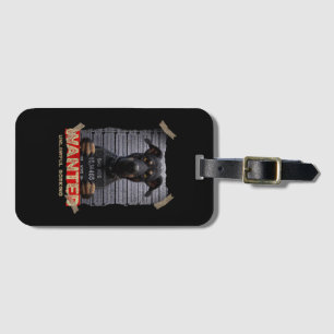 Unlawful Barking: The Doberman's Stern Warning Luggage Tag