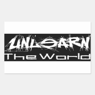 UnLearn The World Black Sticker