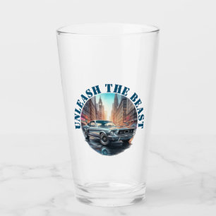 Unleash The Beast American Muscle Car  Glass