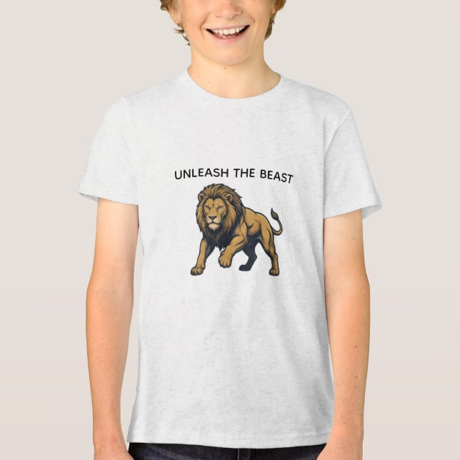 Unleash The Beast" Fierce Lion Graphic Tee (Front)