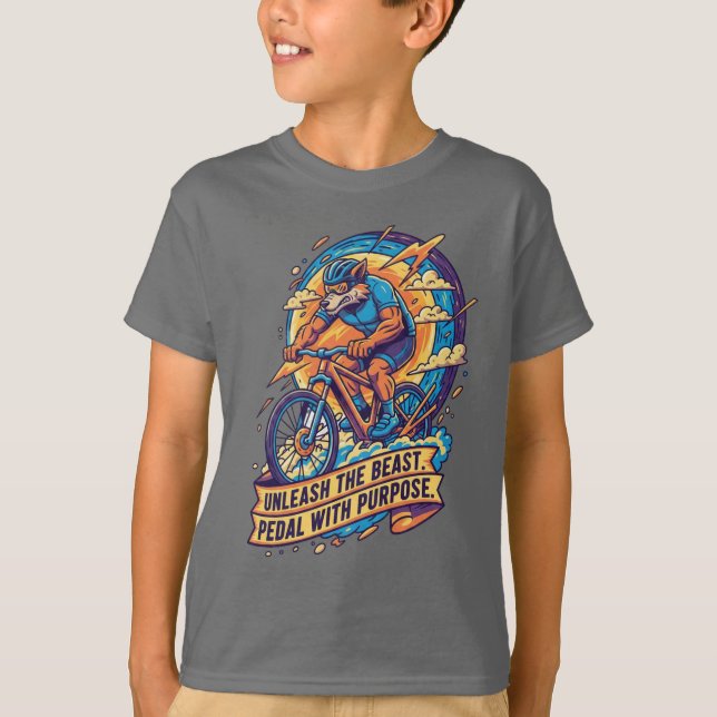 Unleash The Beast Youth Cycling Adventure Tee (Front)