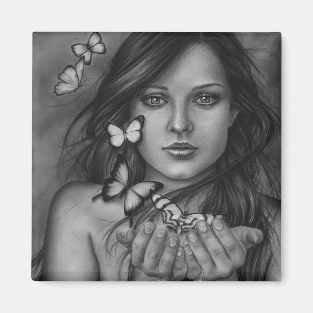 Unleash the butterflies Magnet (Front)