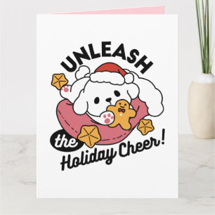 Unleash the Holiday Cheer – Cute Dog Christmas Card