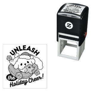 Unleash the Holiday Cheer – Cute Dog Christmas Self-inking Stamp