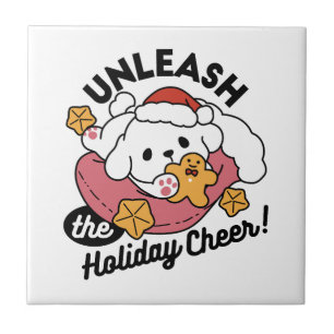Unleash the Holiday Cheer – Cute Dog Christmas Tile