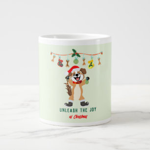 Unleash The Joy Of Christmas Dog Large Coffee Mug