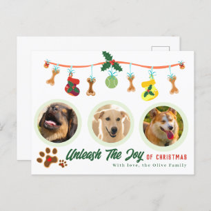 Unleash The Joy Of Christmas Postcard