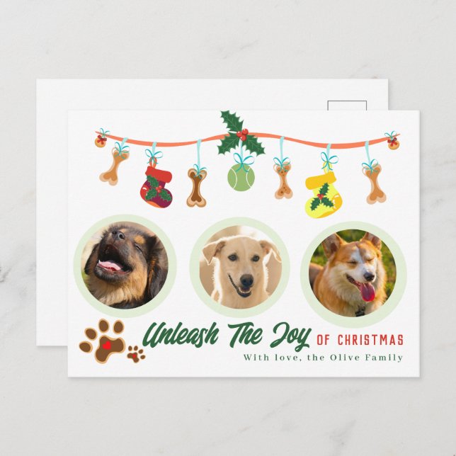 Unleash The Joy Of Christmas Postcard (Front/Back)