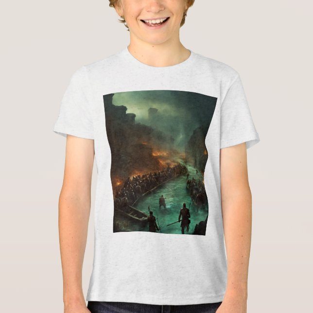 "Unleash the Undead: Menacing Death Metal T-Shirt  Tri-Blend Shirt (Front)