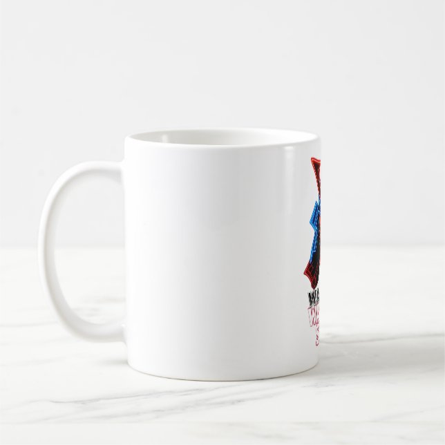 Unleash Warrior Spirit Neon Samurai Mask Mug (Left)