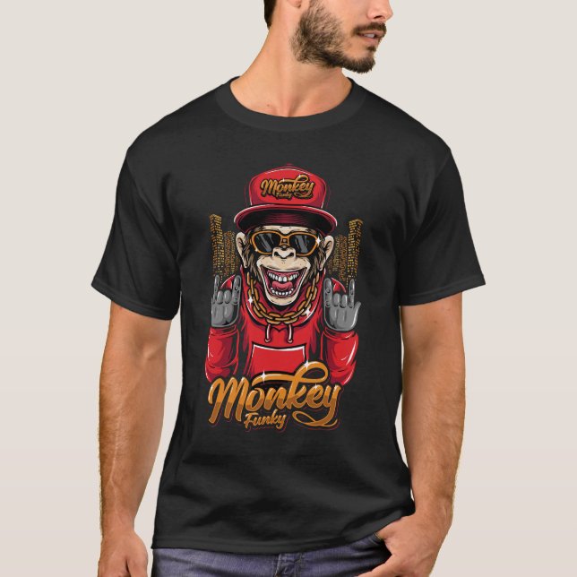 Unleash Your Creativity with Crazy Monkey Designs" T-Shirt (Front)