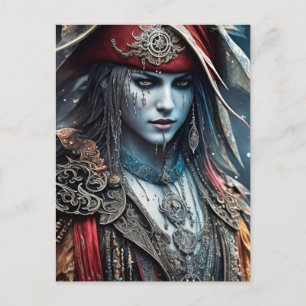 Unleash Your Imagination with our Pirate Girl Postcard