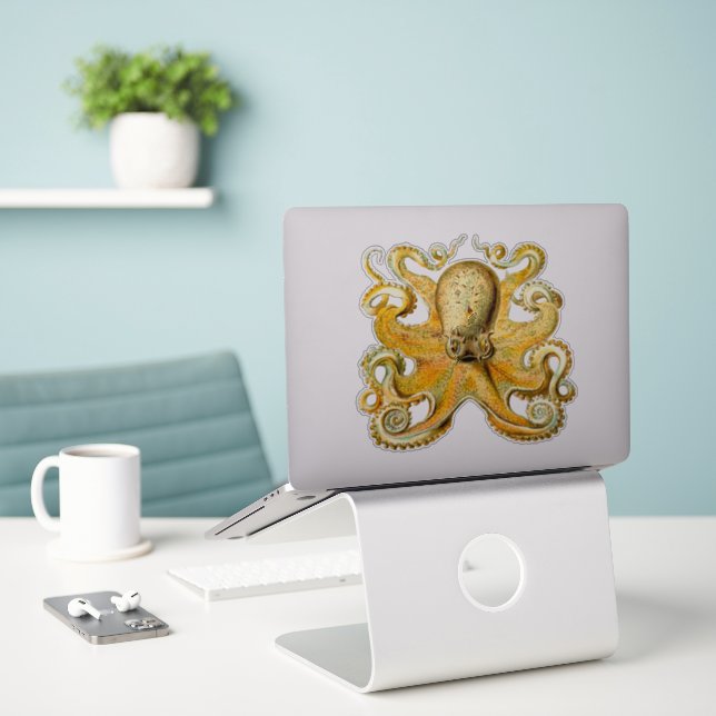 Unleash Your Inner Explorer with Vintage Octopus (Laptop On Desk)