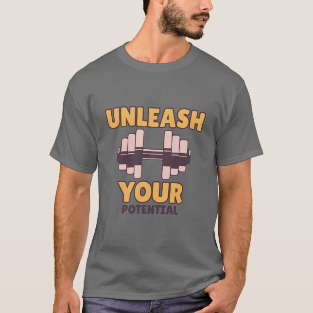 Unleash Your Potential 50 50 T shirt for Men  (Front)