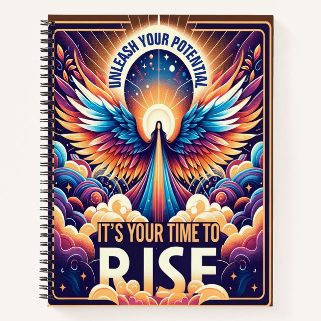 Unleash Your Potential and Rise Notebook (Front)