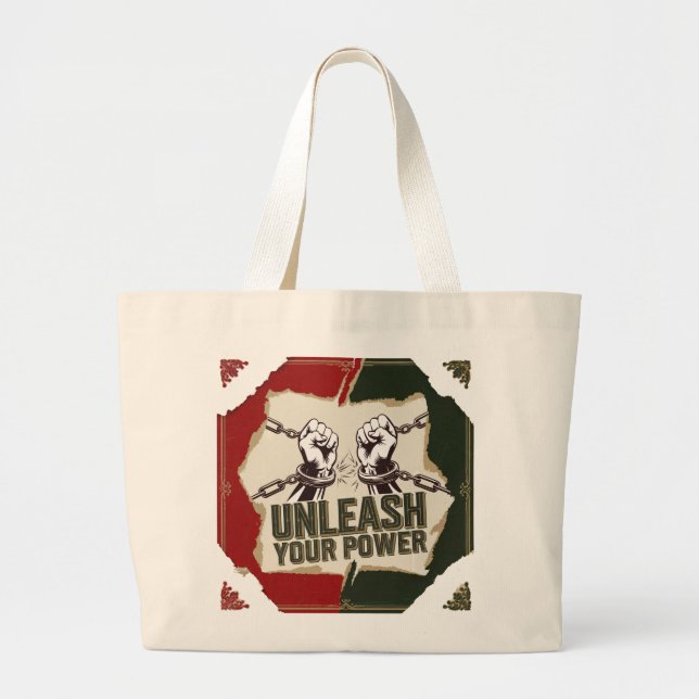 Unleash Your Power Classic Tote Bag Breaking Chain (Front)
