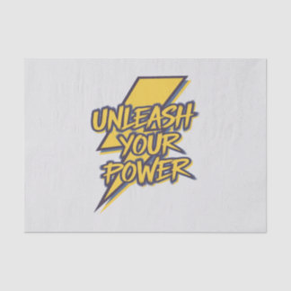 Unleash Your Power Motivational Lightning Bolt Tissue Paper