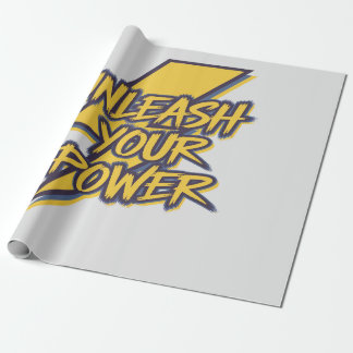 Unleash Your Power Motivational Lightning Bolt Wrapping Paper