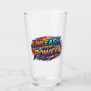Unleash Your Power–Motivational Typography T-Shirt Glass