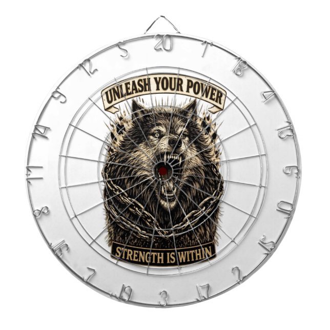 Unleash Your Power — Strength Is Within Dartboard (Front)