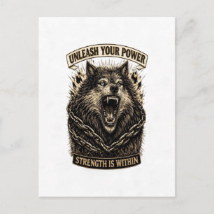 Unleash Your Power — Strength Is Within Holiday Postcard