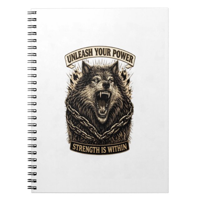 Unleash Your Power — Strength Is Within Notebook (Front)
